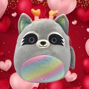 Squishmallows Gray and Pink Stuffed Animal with Crown